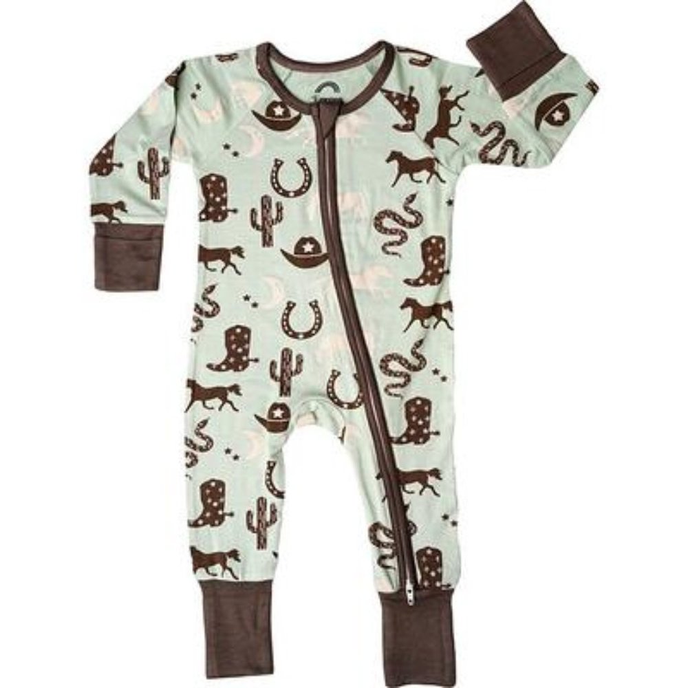 Emerson and Friends Bamboo Convertible Romper Sleeper - GiddyUp